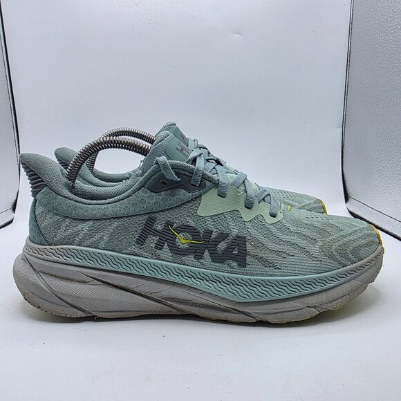Hoka One One Challenger ATR 7 Womens 8.5B Green Yellow Running Shoes Lightweight - Picture 12 of 13
